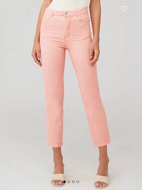 PEPPERMAYO Women's Electric Avenue Denim Jean Cotton Pants in Pink Wave Size 6